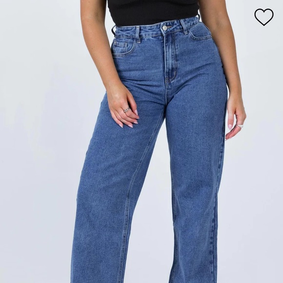 Princess Polly High Rise Dark Wash Jeans - Picture 7 of 7